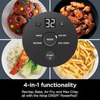 4 in 1 Portable Glass Air Fryer Cooking System, 4QT & 6 Cup Glass Containers with Storage Lids, Easy Meals, Microwave, Freezer & Dishwasher Safe, Air Fry, Bake & More, Cyberspace, FN101GY - image 7