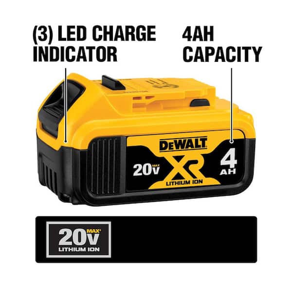 20V MAX Lithium-Ion Cordless Brushless 4 Tool Combo Kit with (2) 4.0Ah Batteries, Charger, and Kit Bag - image 6