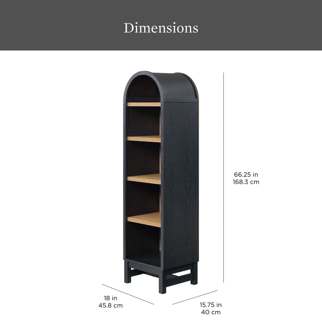 Better Homes & Gardens Juliet Narrow Arch Bookcase, Deep Green and Light Honey - image 25