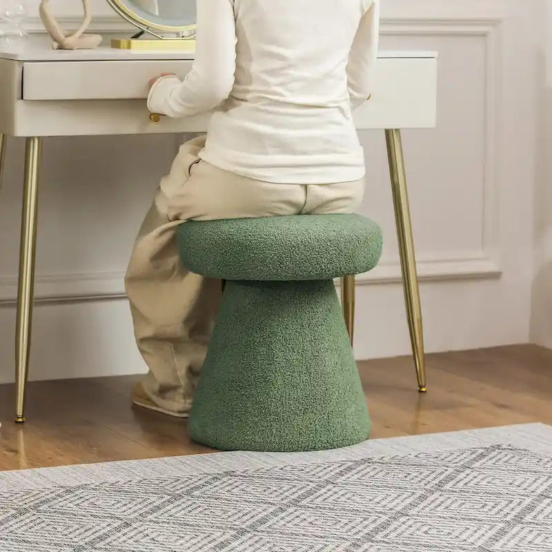 Adeco Large Soft Mushroom Ottoman - Versatile Foot Stool for Living Room and Bedroom - image 12