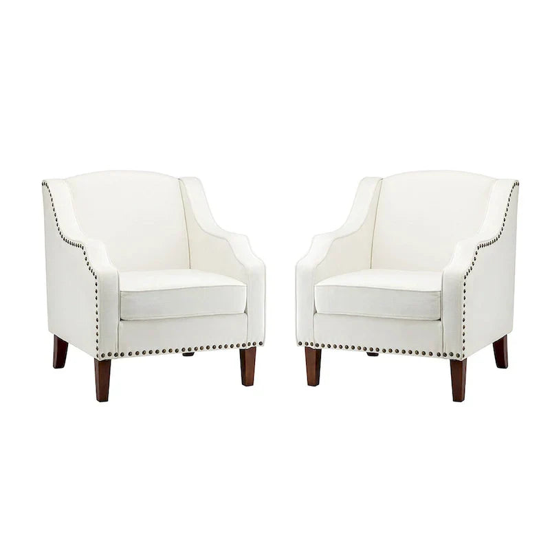 Set of 2 Lucretius Armchairs with Nailhead Trim by HULALA HOME - image 3