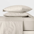 Queen 300 Thread Count Temperature Regulating Solid Sheet Set Natural - Casaluna - image 1