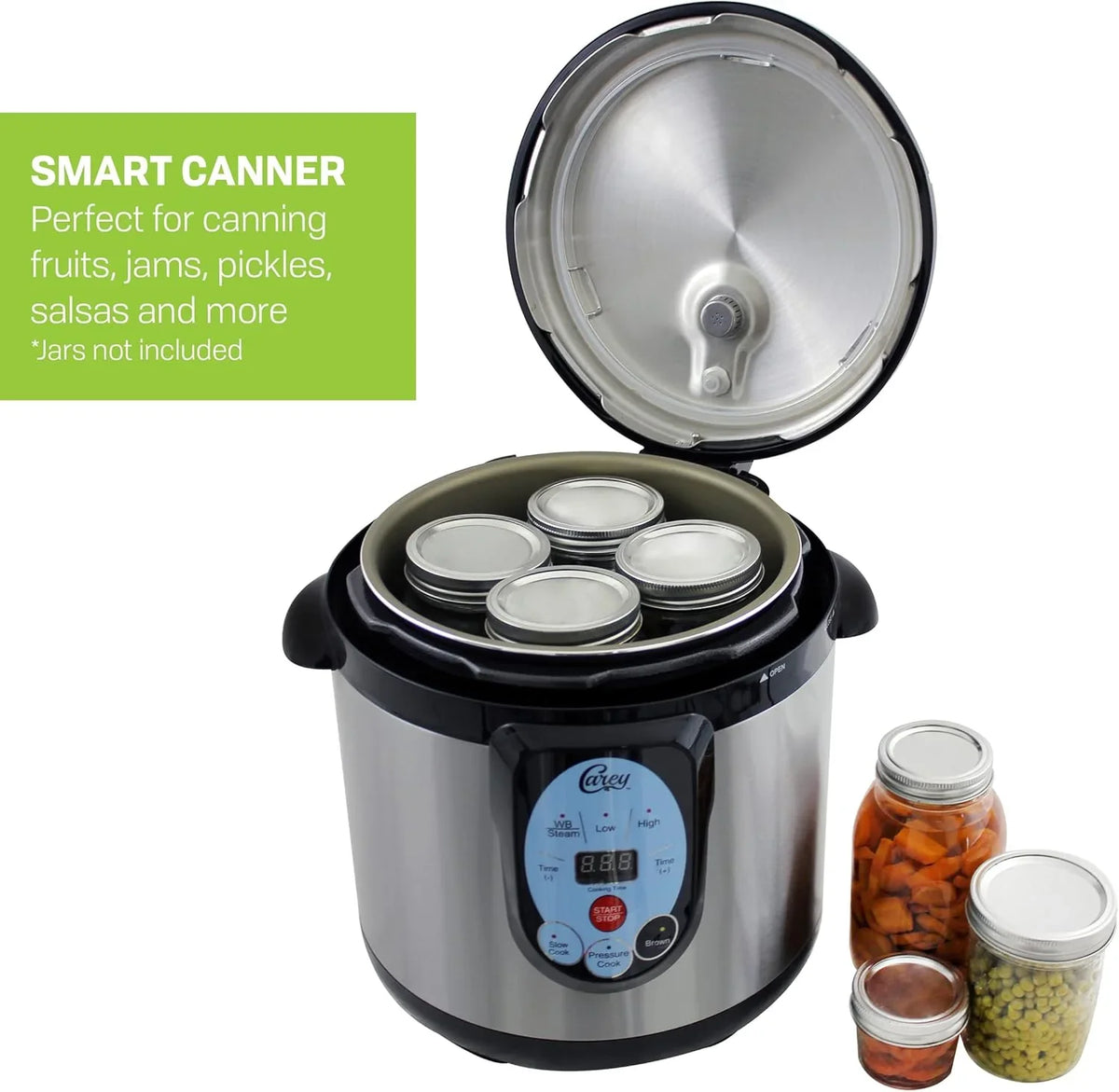 CAREY DPC-9SS Smart Electric Pressure Cooker and Canner, Stainless Steel, 9.5 Qt - image 4