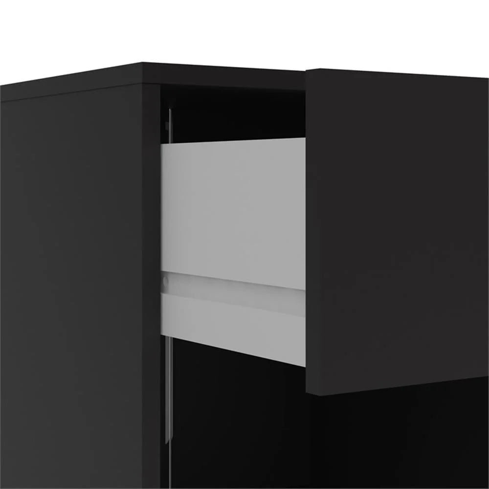 Pemberly Row 3PC Engineered Wood Dresser and Nightstands Bedroom Set in Black - image 12