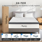 Queen Mattress 10 inch, Hybrid Queen Size Mattress in a Box, Upgrade Innerspring Mattress Queen for Pressure Relief, Medium Firm - image 7