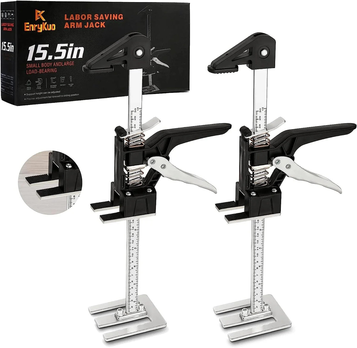 Labor Saving Arm Jack 2 Pack, 15.5 Inch Multifunctional Furniture Lifter Jacks - image 1