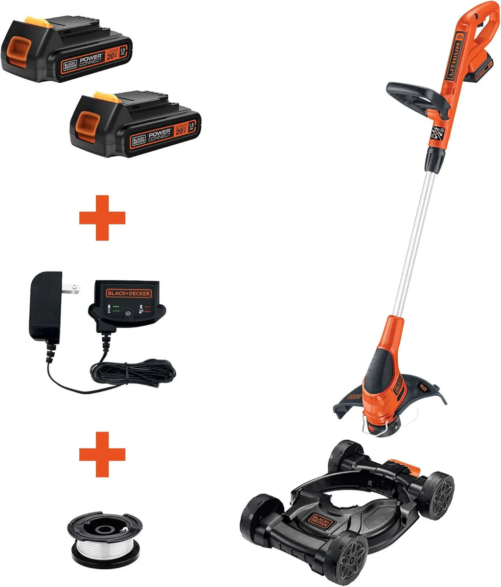 BLACK+DECKER Combination String Trimmer, Lawn Mower, and Edger, Cordless 3-in-1 - image 9
