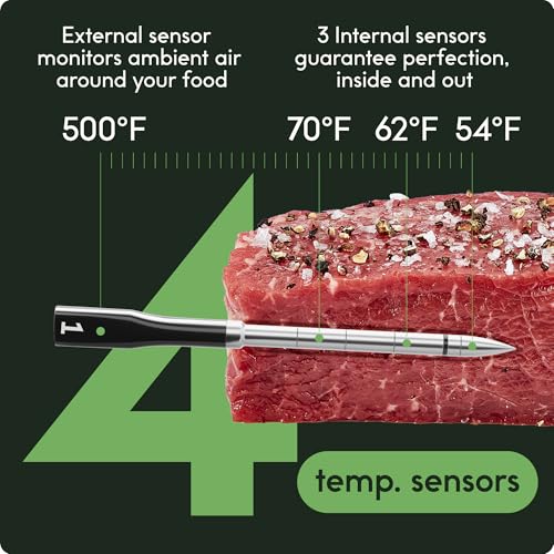CHEF iQ Sense Smart Wireless Meat Thermometer with 3 Ultra Thin Probes, Unlimited Range Bluetooth Meat Thermometer, Digital Food Thermometer - image 3