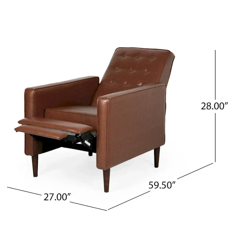 Set of 2 Mervynn Mid-Century Button-Tufted Recliners by Christopher Knight Home - image 5