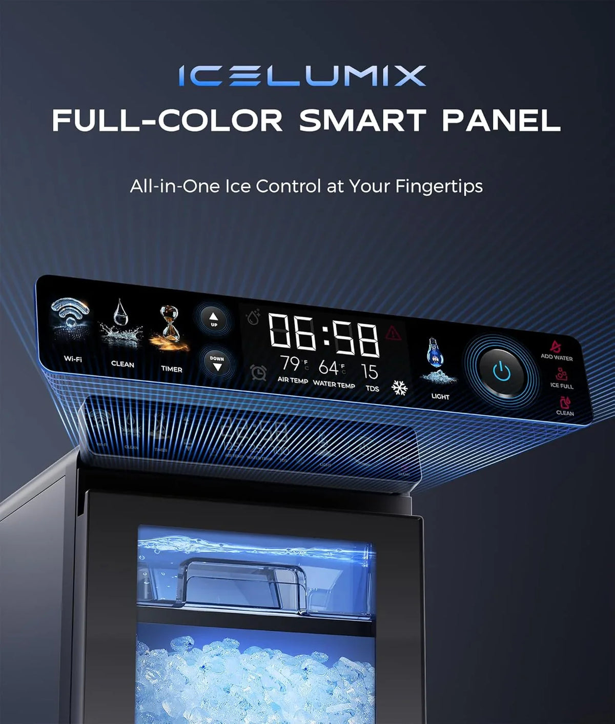 Smart Countertop Pebble Ice Maker, 44 Lb./24H, Self-Cleaning - image 3