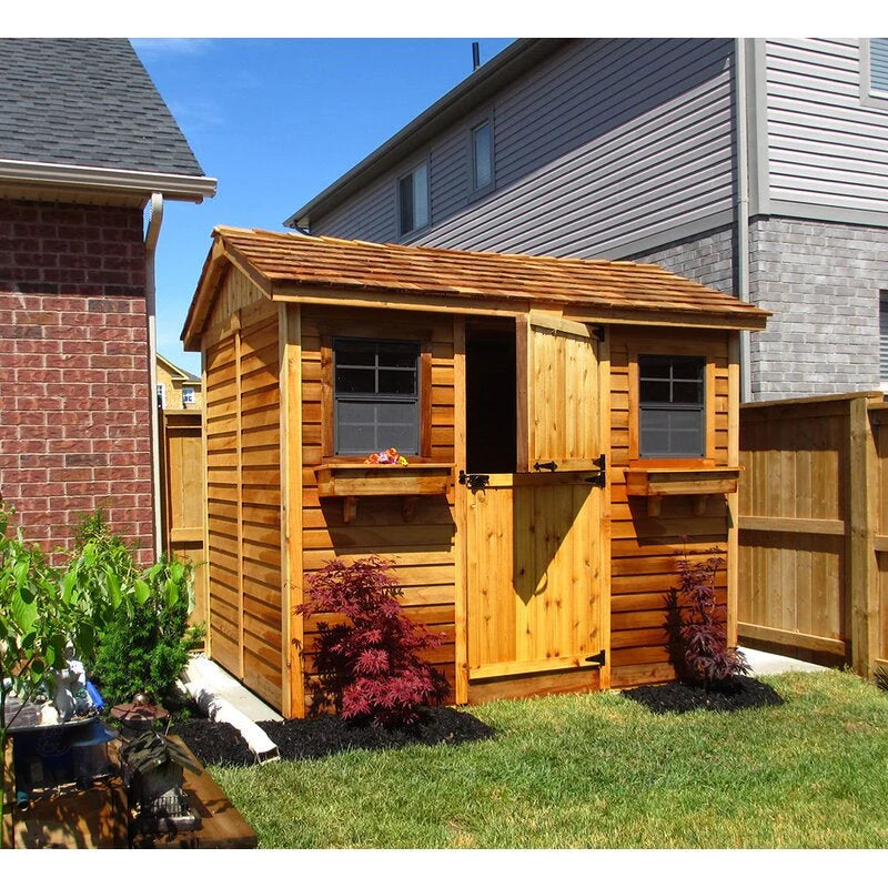 Cabana 9 ft. W x 6 ft. D Wooden Storage Shed - image 6
