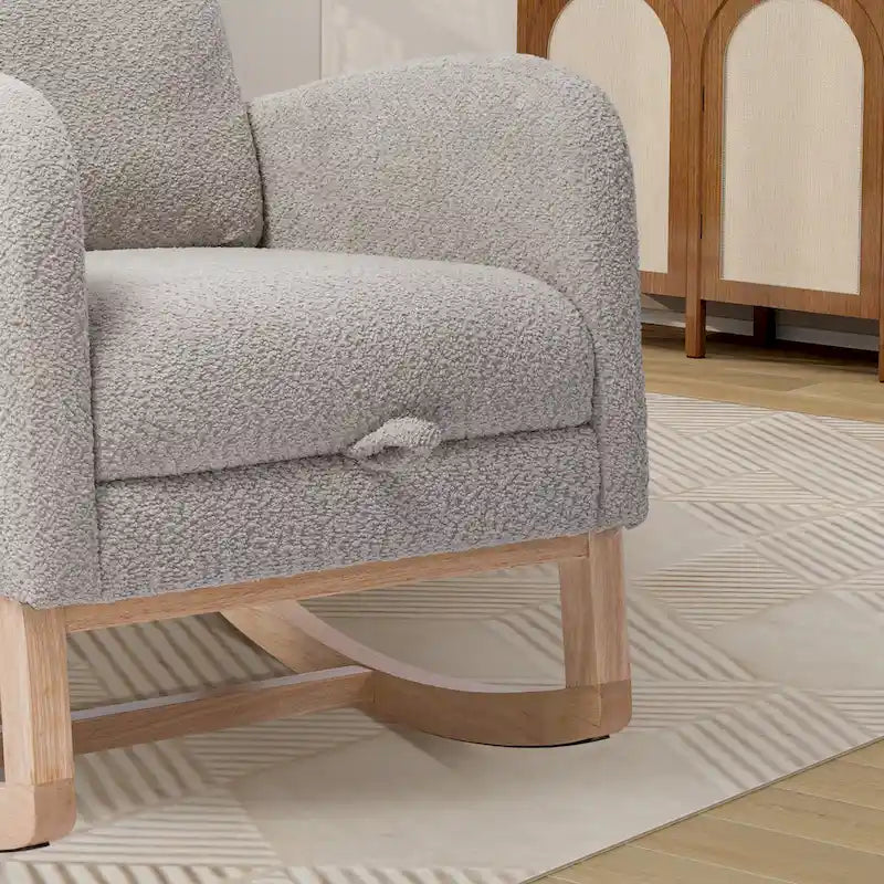 Ergonomic High Back Rocking Chair with Adjustable Footrest - image 37