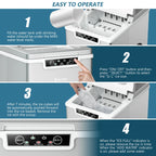Costway Ice Maker Machine Countertop 26Lbs/24H Portable W/Scoop & Basket Silver - image 7