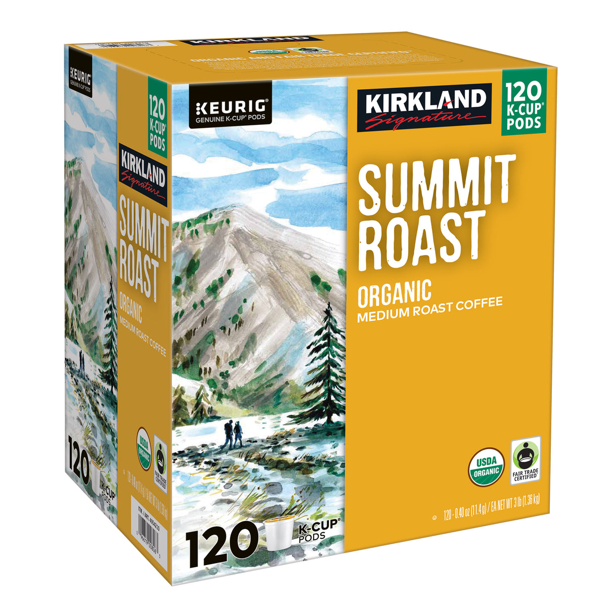 Kirkland Signature Coffee Organic Summit Roast K - Cup Pod, 120 - Count - image 2