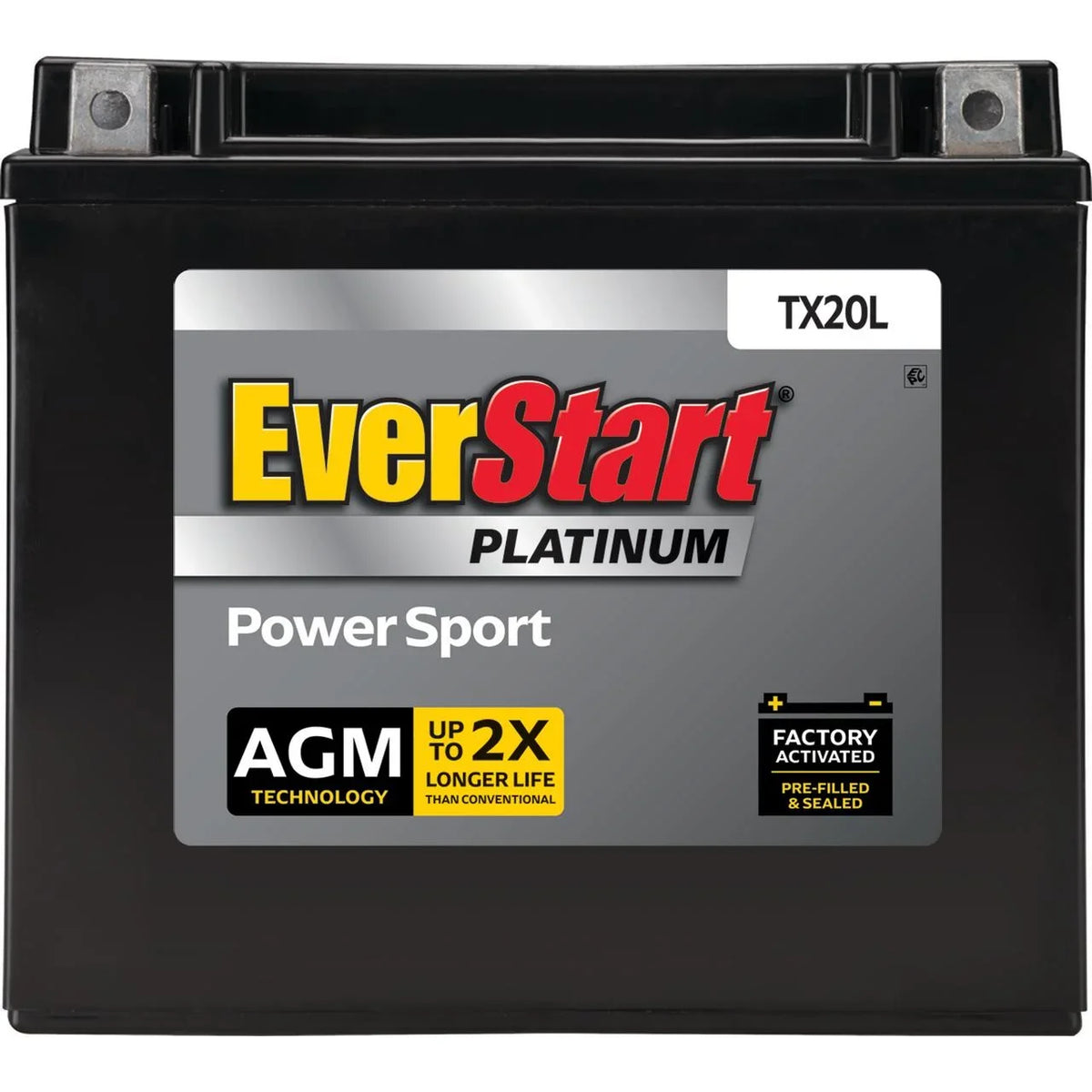 EverStart Platinum AGM Power Sport Battery, Group Size TX20L 12 Volt, 310 CCA - image 4