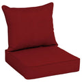 Allen + Roth 2-Piece Red Canvas Deep Seat Patio Chair Cushion - image 1