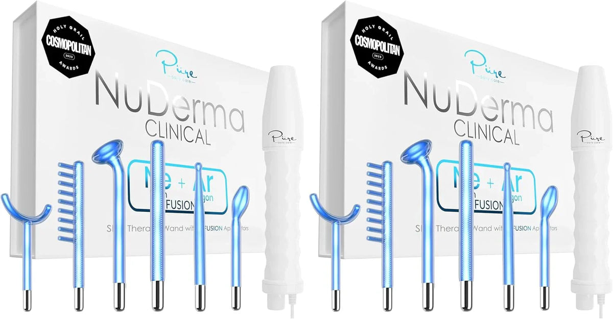 Pure Daily Care NuDerma Clinical Portable Skin Therapy Wand, Machine with 6 Fusion Neon - image 1