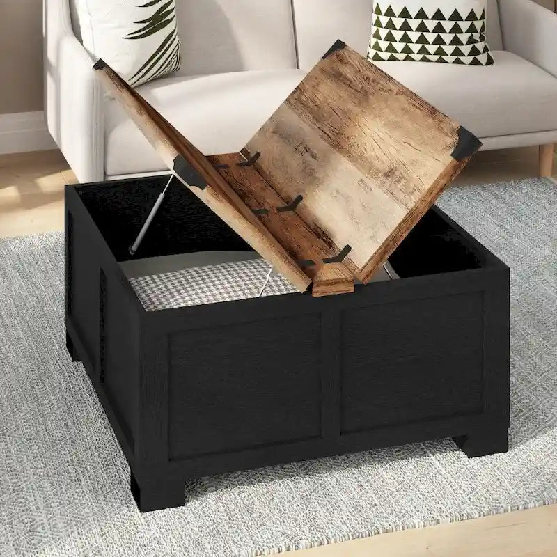 Contemporary Farmhouse Coffee Table Featuring Concealed Storage - image 14