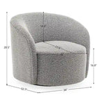 Set of 2 KINWELL 34-Inch Wide Upholstered Swivel Barrel Chairs - image 35