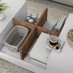 Angelic Contemporary Storage Coffee Table with Glass Insert by Furniture of America - image 5