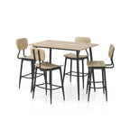 Cairo 5-Piece Counter Height Dining Table Set in Industrial Metal by Furniture of America - image 13