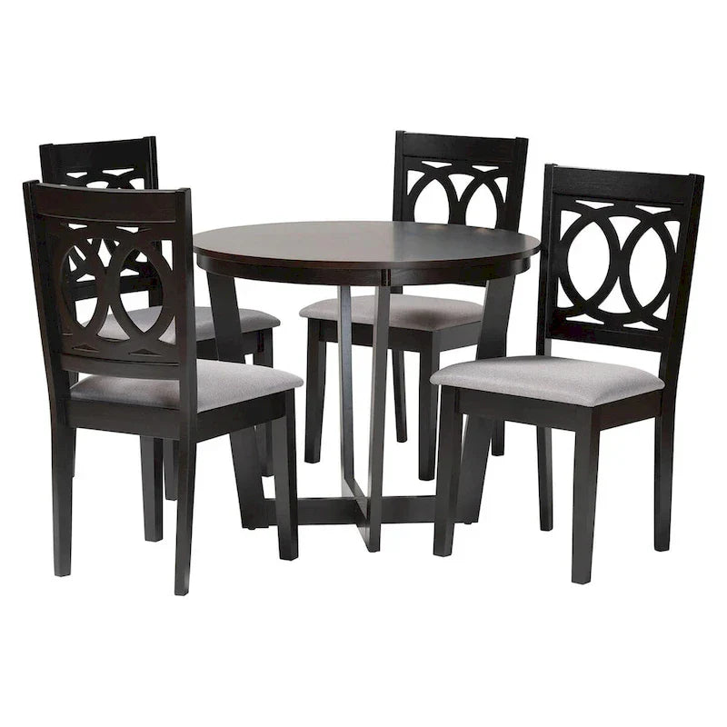 Kara Contemporary 5-Piece Wooden Dining Set - image 14