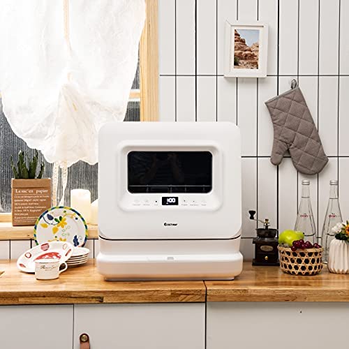 COSTWAY Portable Countertop Dishwasher, with 7.5L Openable Water Tank - image 2