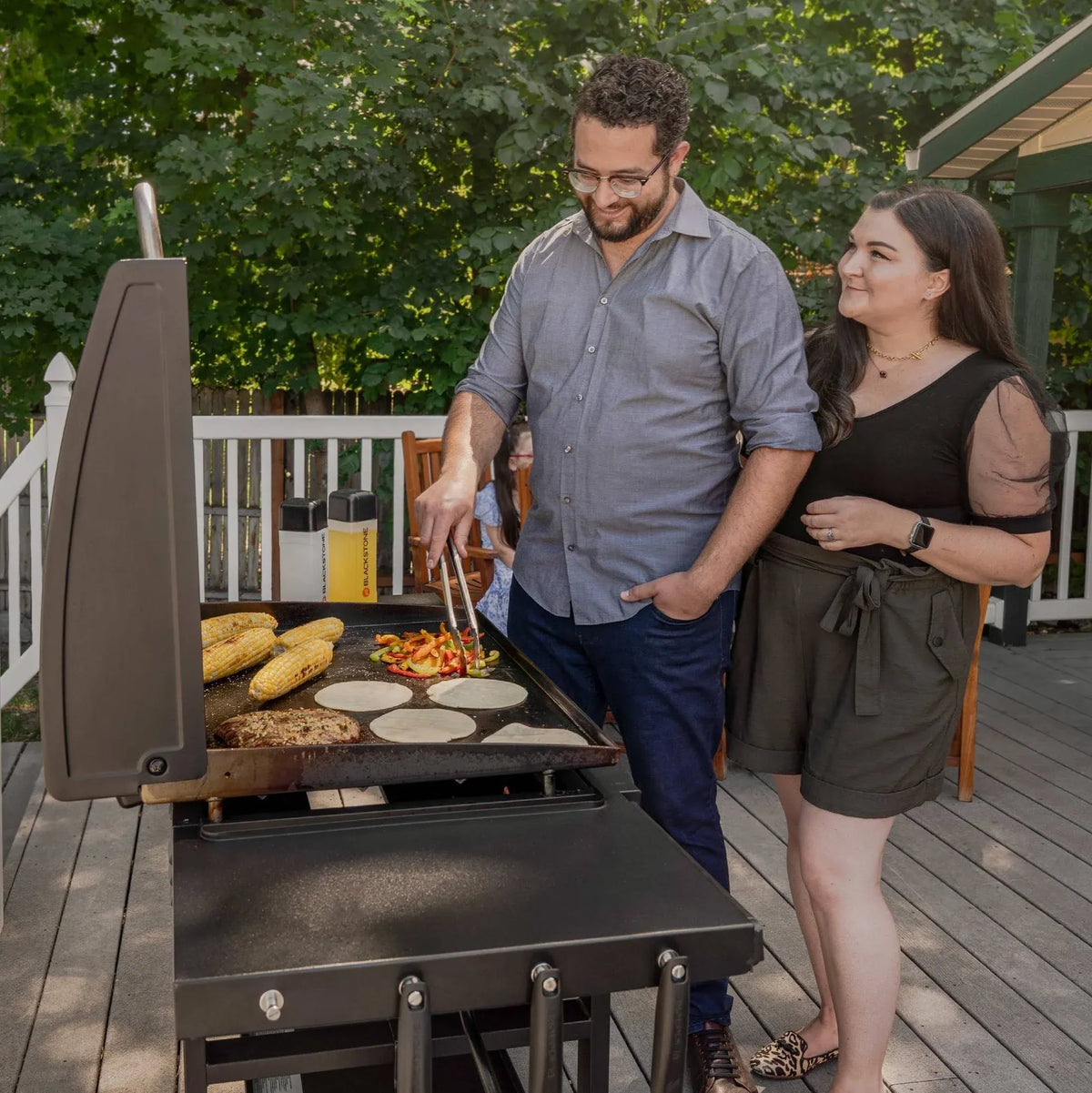 Blackstone 3-Burner 28" XL Griddle with Hood in Black - image 6