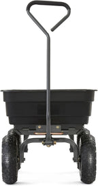 Heavy Duty Poly Utility Dump Wagon Garden Cart w/Pneumatic Tires, 6 Cu Ft - 1200 lb Capacity Outdoor Wheelbarrow for Yard, Landscaping & Gardening, Lawn Tractor or ATV Towable-Gorilla Carts - image 32