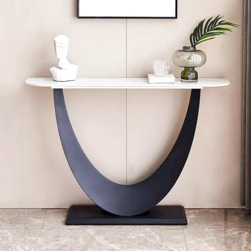 Contemporary Console Table with Elegant Design, Metal Frame, and Adjustable Foot Pads for Entryway - image 3