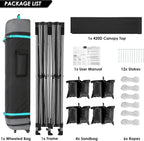 COBIZI 10x20 Heavy Duty Pop up Canopy Tent with 6 sidewalls Easy Up Commercial Outdoor Canopy Wedding Party Tents for Parties All Season Wind & Waterproof Gazebo with Roller Bag,Black(Frame Thickened) - image 68