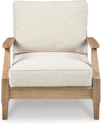 Signature Design by Ashley Clare View Coastal Outdoor Patio Eucalyptus Sofa with Cushions, Beige - image 34
