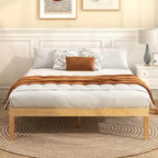 Costway 14-Inch Wooden Platform Bed Frame for Twin, Full, and Queen Sizes with Rubber Support - image 7