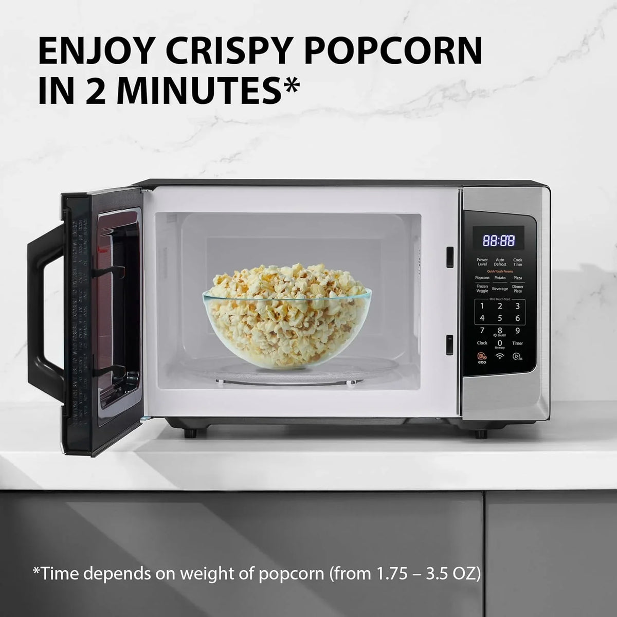 TOSHIBA 4-in-1 ML-EC42P(SS) Countertop Microwave Oven, Smart Sensor, Convection, Air Fryer Combo, Mute Function, Position Memory 13.6" Turntable, 1.5 Cu Ft, 1000W, Silver - image 15
