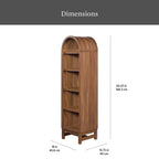 Better Homes & Gardens Juliet Narrow Arch Bookcase, Deep Green and Light Honey - image 14