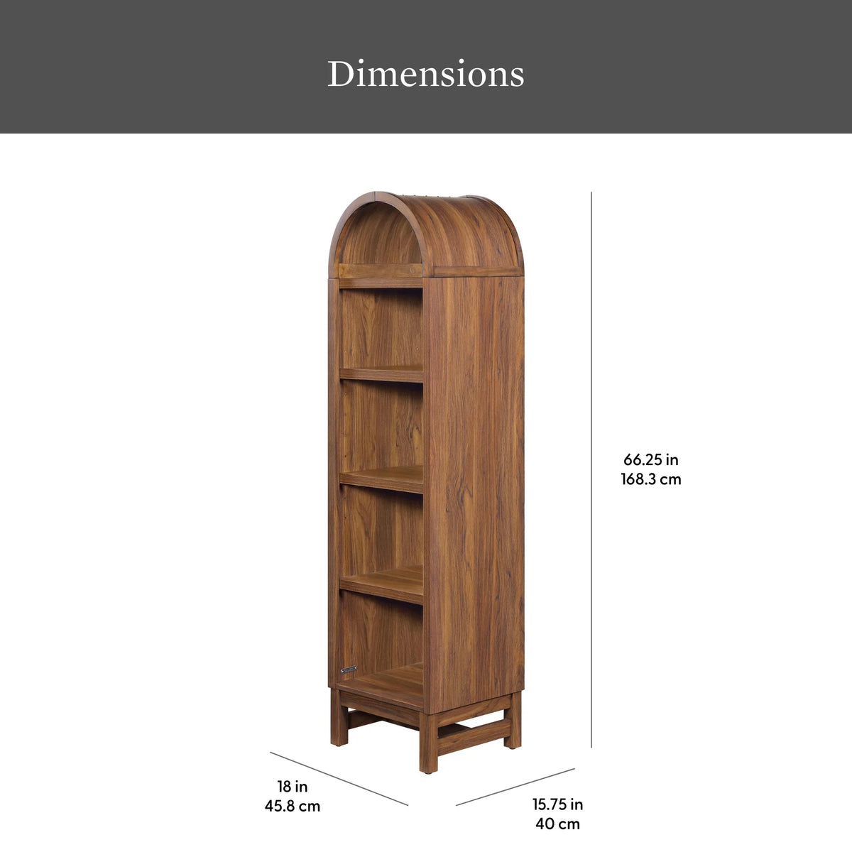 Better Homes & Gardens Juliet Narrow Arch Bookcase, Deep Green and Light Honey - image 14