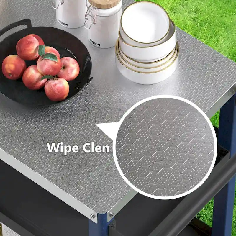 Portable Kitchen Island Grill Cart for Patios - image 11