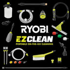 Ryobi ONE+ HP 600 PSI at 0.7 GPM 18V Cordless Electric Cold water Power Cleaner, 20 ft. Siphon Hose - image 9