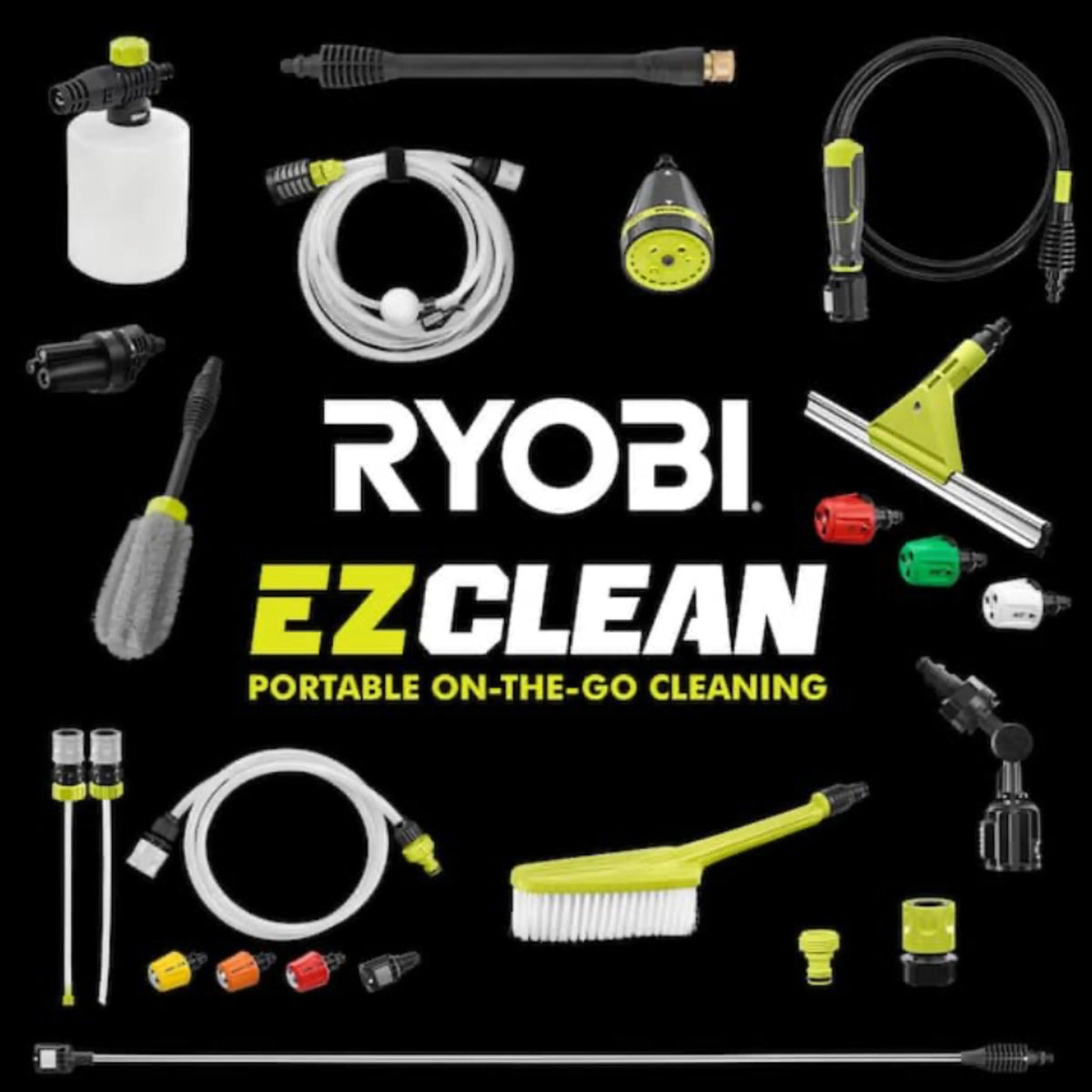 Ryobi ONE+ HP 600 PSI at 0.7 GPM 18V Cordless Electric Cold water Power Cleaner, 20 ft. Siphon Hose - image 9