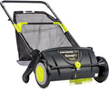 21-Inch Width Leaf & Grass Push Lawn Sweeper, Black - image 1