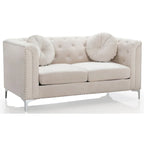 Velvet Button-Tufted Pompano Loveseat - image 42