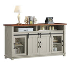 Moasis Farmhouse Industrial Sideboard Buffet Cabinet with Doors and Shelving - image 10