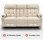MCombo Faux Leather Electric Reclining Sofa with Heat and Massage - Models 6095/6075/6077 - image 30