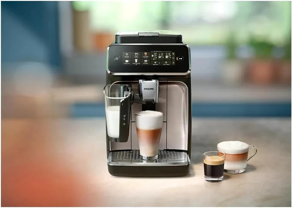 Philips Series 3300 Fully Automatic Espresso Coffee Machine - 6 Hot & Iced Drinks, LatteGo Milk System, 40% Quieter SilentBrew, Ceramic Grinder, Aquaclean Filter, Glossy Black (EP3341/50) - image 3