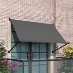 AECOJOY Retractable Awning, 40"x80" Manual Outdoor Awnings for Door Entrance, Sun Shade Canopy - image 2