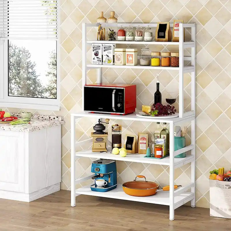 5-Tier Kitchen Baker's Rack with Storage - Microwave Oven Cart - image 7