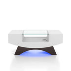 Angelic Contemporary Storage Coffee Table with Glass Insert by Furniture of America - image 18
