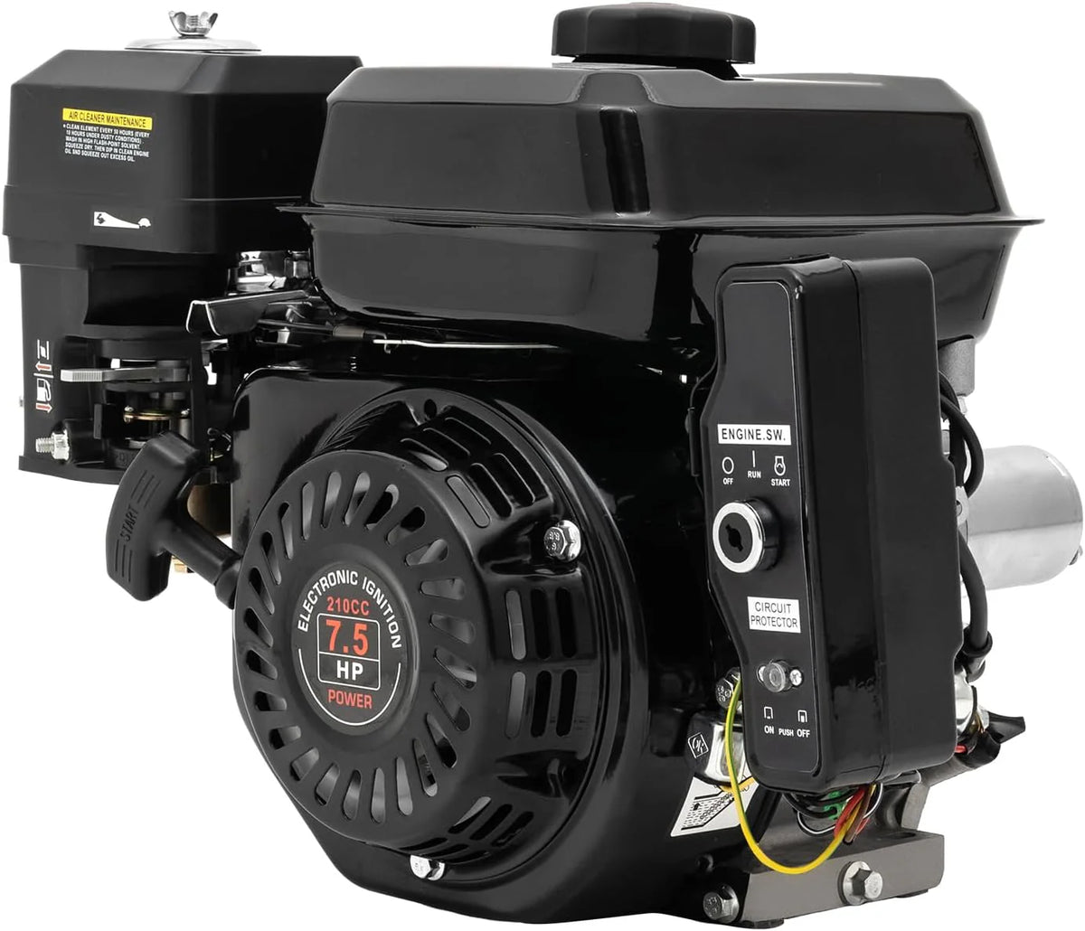 7.5HP 212CC 4-Stroke OHV Gasoline Engine with Electric Start for Go-Karts, Compressors, Generators, and More – Durable & Fuel Efficient - image 1