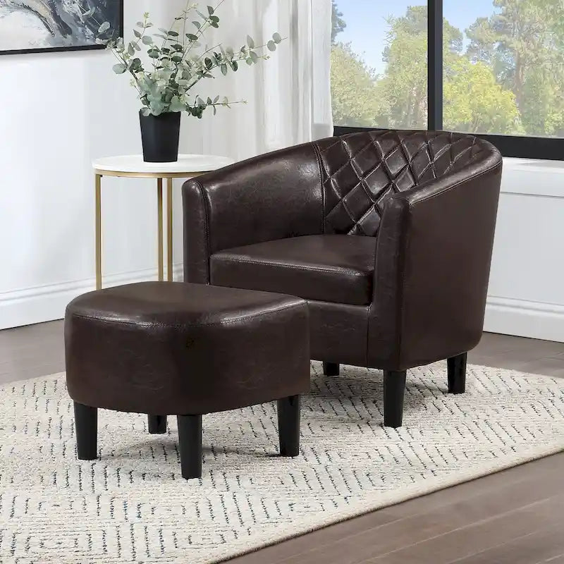 Convenience Concepts Roosevelt Accent Chair with Ottoman - Stylish Seating Solution - image 6