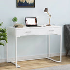Modern Computer Desk with 2 Drawers - Stylish Study Writing Table with Storage for Home Office - image 15